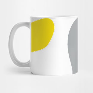 Abstract pattern black, yellow and grey Mug